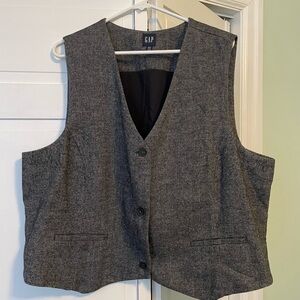 GAP Charcoal Button-Up Vest